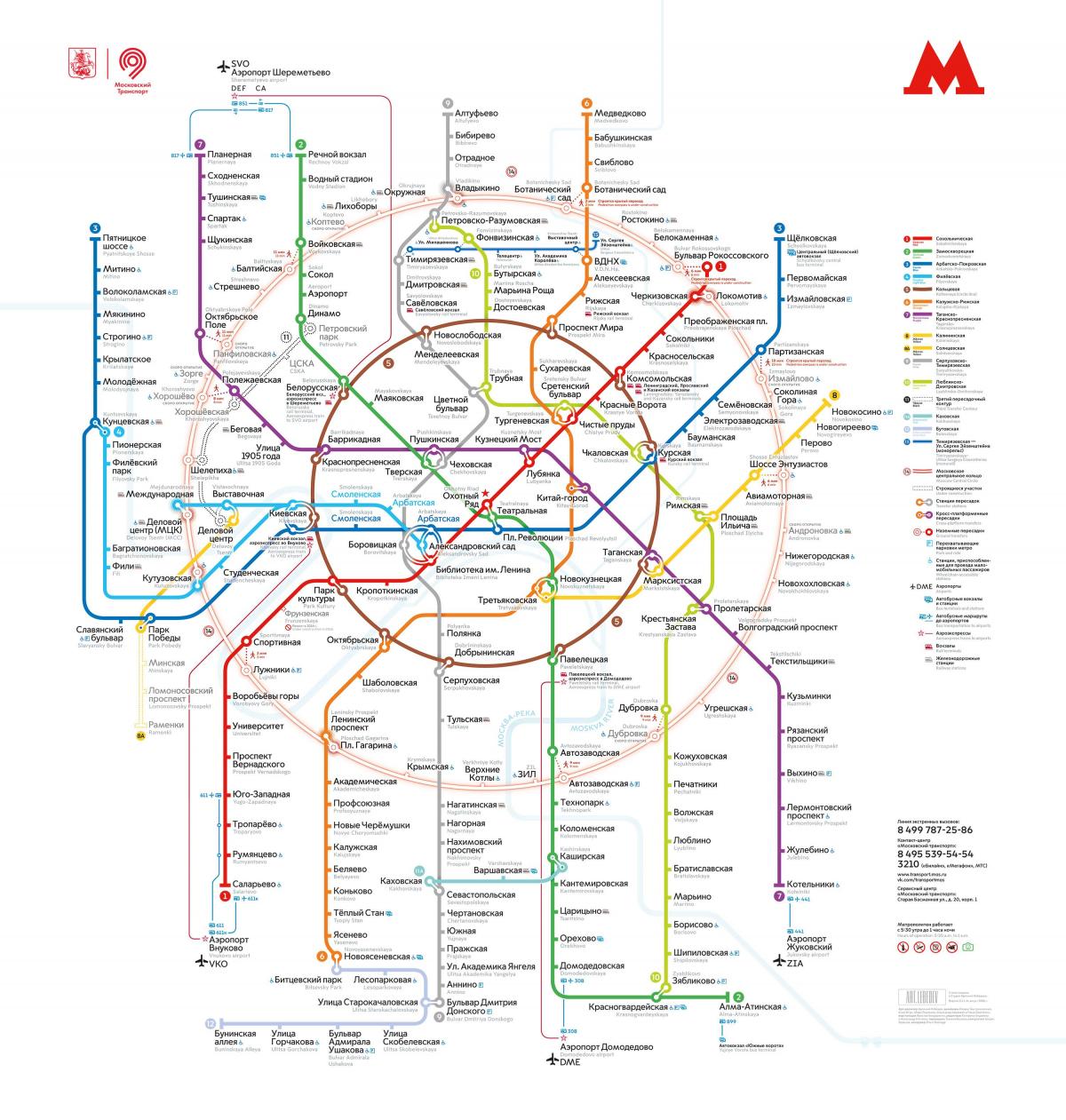 mapa del metro de Moscou