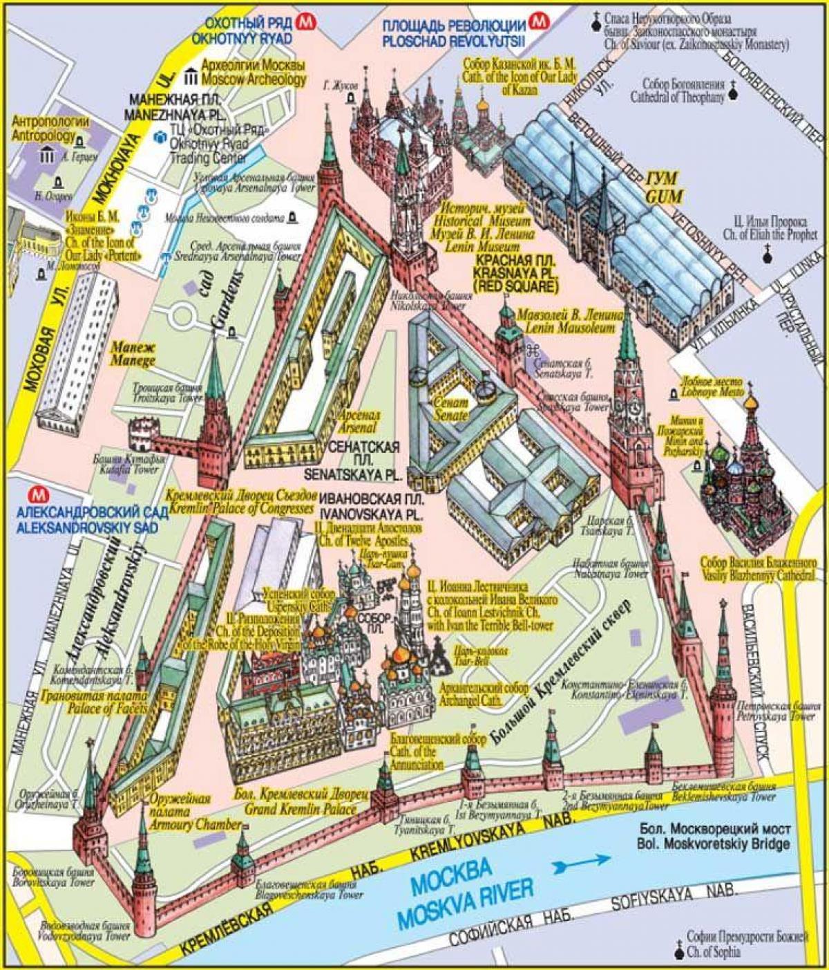 La Plaça roja de Moscou mapa