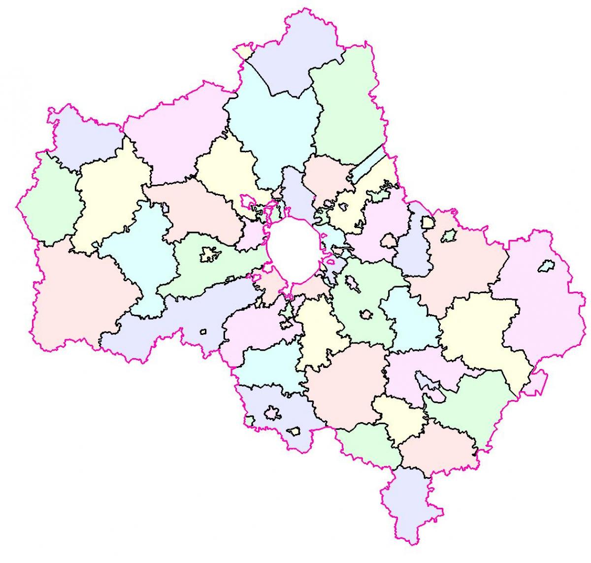 Moskva regió mapa