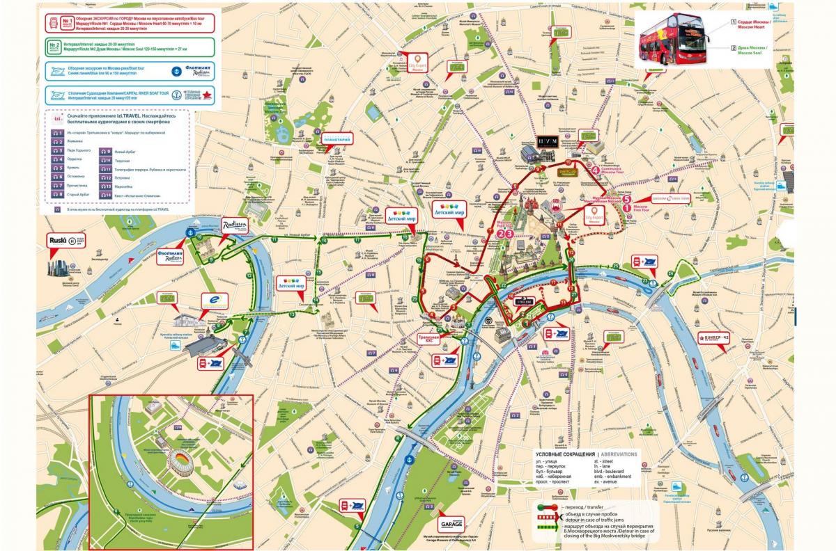 Moskva autobús mapa