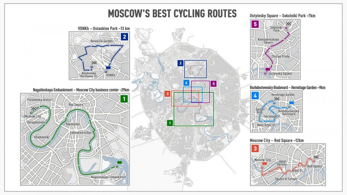 Moskva bicicleta mapa