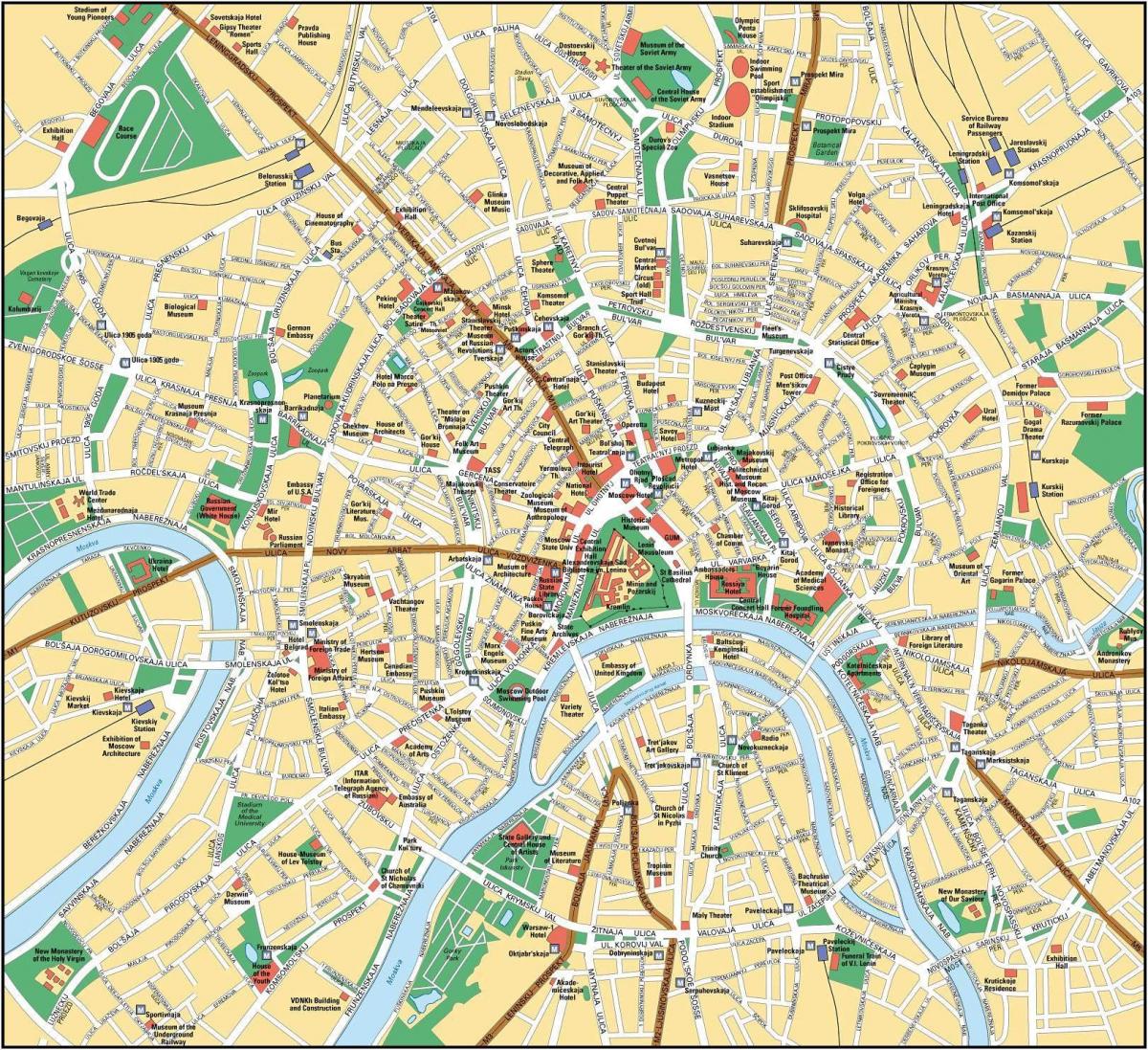 Moskva carrer mapa