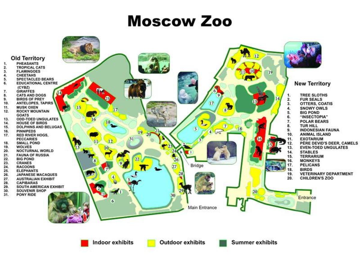 mapa de Moscou zoo