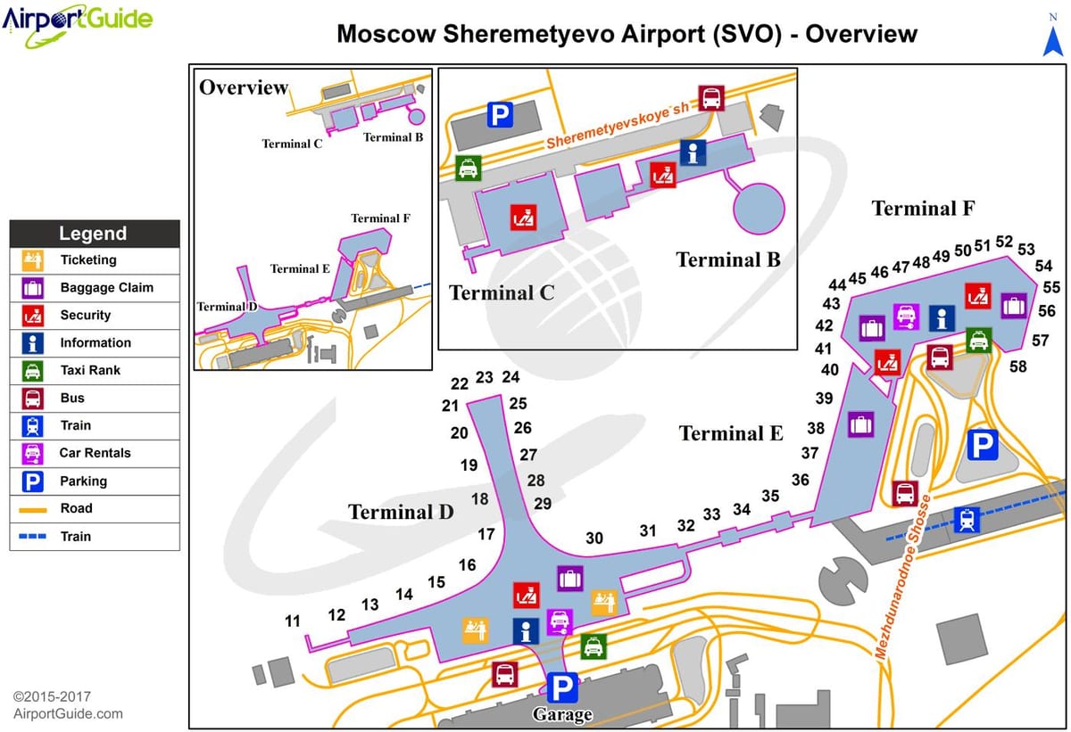 SVO terminal mapa