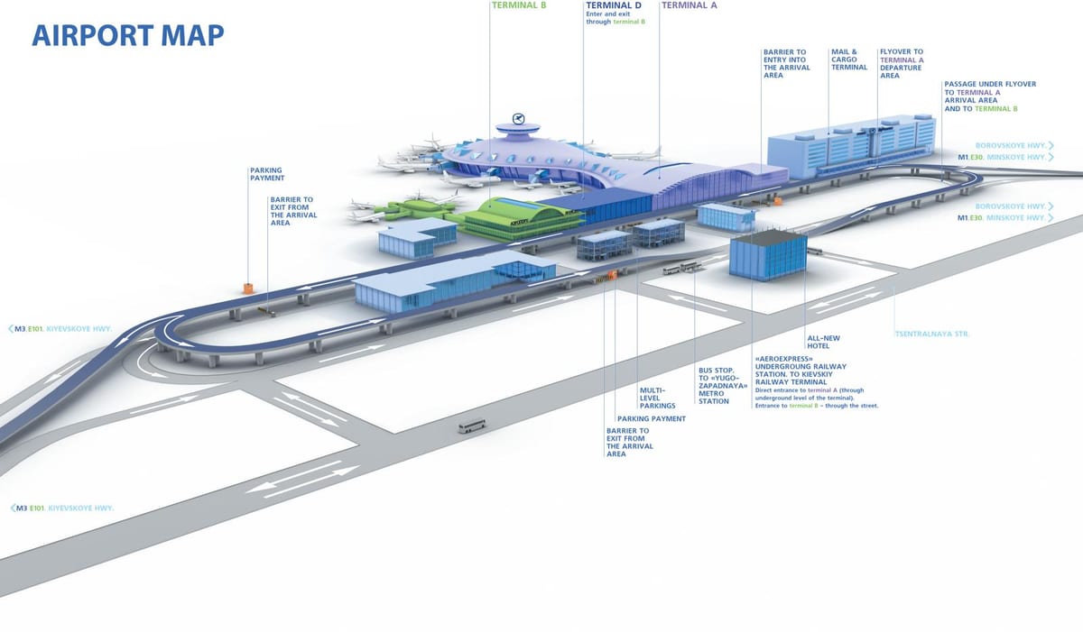 mapa de Vnukovo aeroport