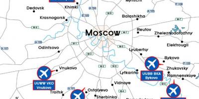 Mapa de Moscou aeroports