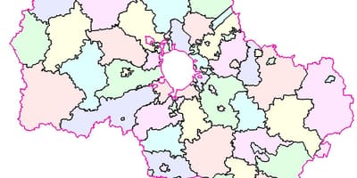 Moskva regió mapa