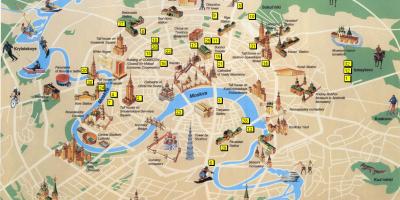 Moscou atraccions turístiques mapa