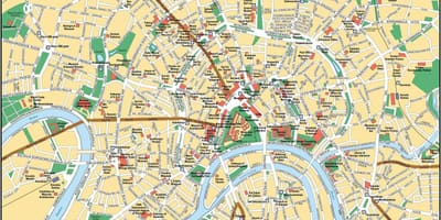 Mapa de Moscou en anglès