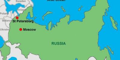 Moscou i sant Petersburg mapa