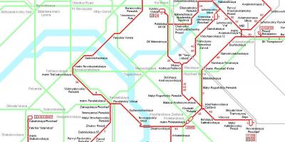 Mapa de Moskva tramvia