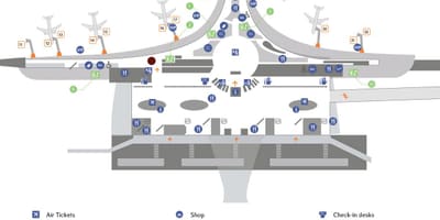 Sheremetyevo mapa de l'aeroport terminal d